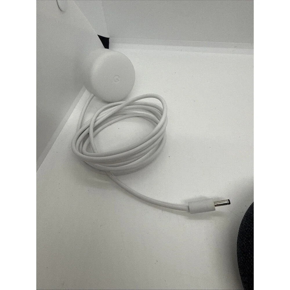 Google Nest Mini H2C 2nd Gen Smart Speaker w/ Cable Cord Charcoal - Picture 2 of 3